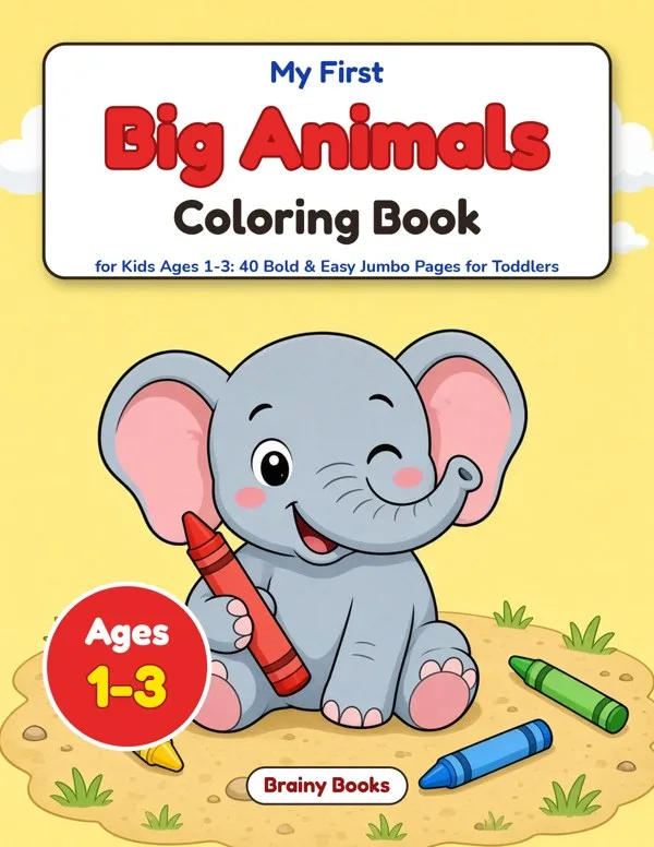 Animals coloring book for kids – cover